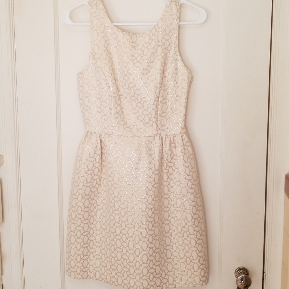 NEW Anthropologie Erin Fetherston Metallic Dress